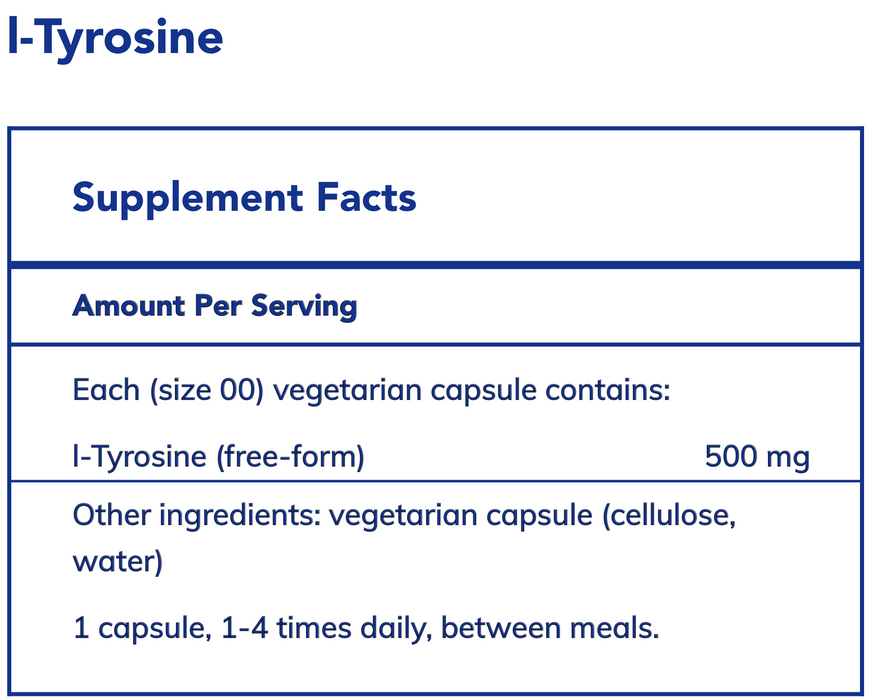 l-Tyrosine (90 Capsules)-Vitamins & Supplements-Pure Encapsulations-Pine Street Clinic