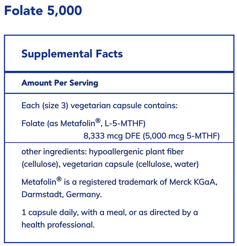 Folate 5,000 (60 Capsules)