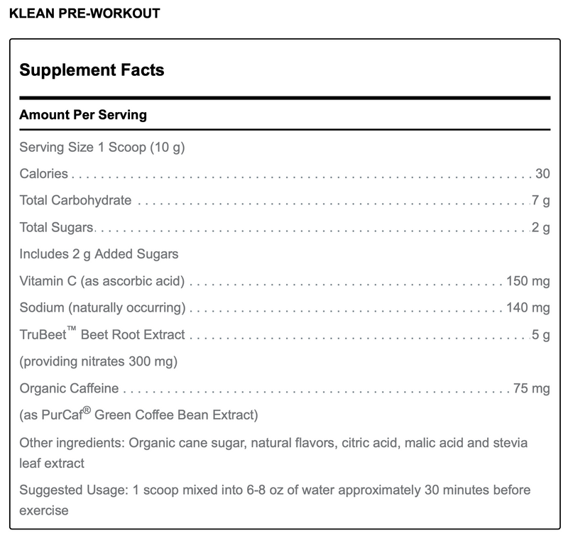 Klean Pre-Workout