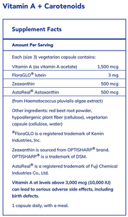 Vitamin A + Carotenoids (90 Capsules)