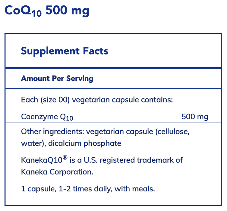 CoQ10 (500 Mg) (60 Capsules)-Vitamins & Supplements-Pure Encapsulations-Pine Street Clinic