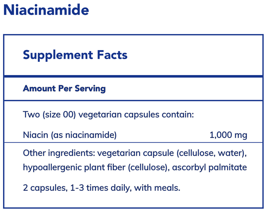 Niacinamide (90 Capsules)-Vitamins & Supplements-Pure Encapsulations-Pine Street Clinic