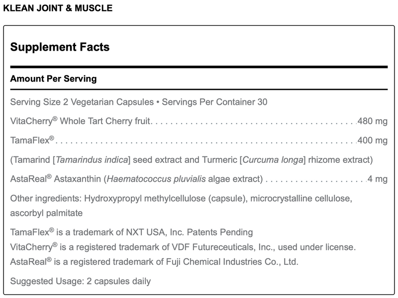 Klean Joint & Muscle (60 Capsules)