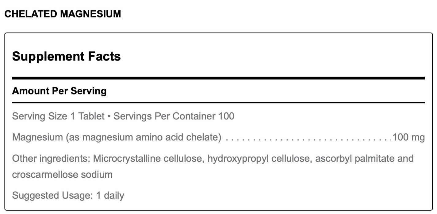 Chelated Magnesium (100 Tablets)-Vitamins & Supplements-Douglas Laboratories-Pine Street Clinic