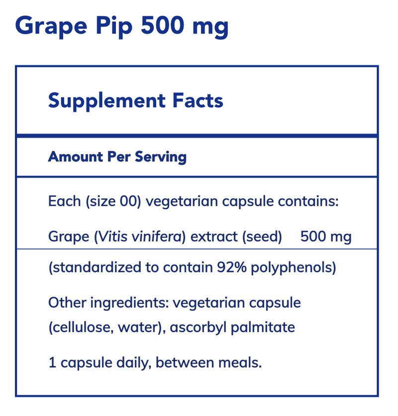 Grape Pip (500 mg) (120 Capsules)