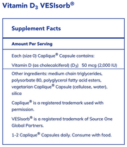 Vitamin D3 VESIsorb (60 Capsules)