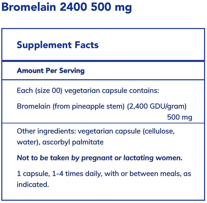 Bromelain 2400 (500 mg)-Vitamins & Supplements-Pure Encapsulations-180 Capsules-Pine Street Clinic