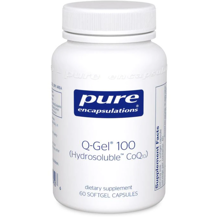 Q-Gel 100 mg (Hydrosoluble CoQ10) (100 mg) (60 Softgels)-Vitamins & Supplements-Pure Encapsulations-Pine Street Clinic