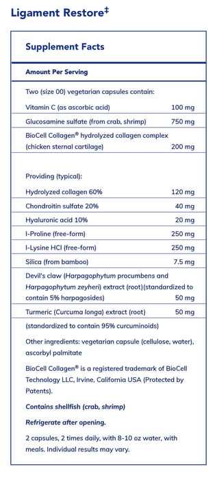 Ligament Restore-Vitamins & Supplements-Pure Encapsulations-120 Capsules-Pine Street Clinic