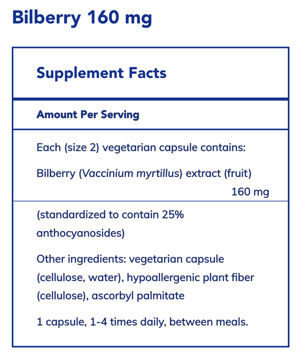 Bilberry (160 mg) (120 Capsules)-Vitamins & Supplements-Pure Encapsulations-Pine Street Clinic