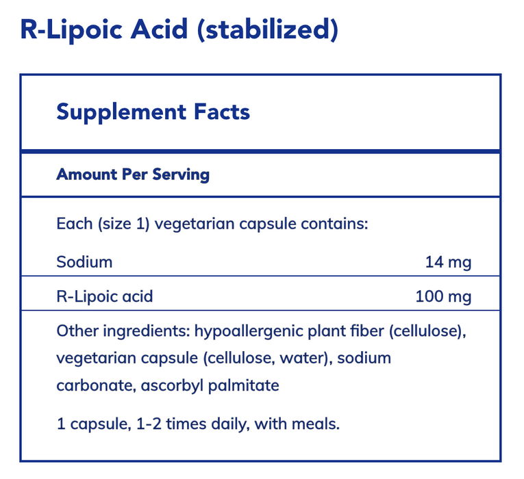 R-Lipoic Acid (stabilized)-Vitamins & Supplements-Pure Encapsulations-60 Capsules-Pine Street Clinic