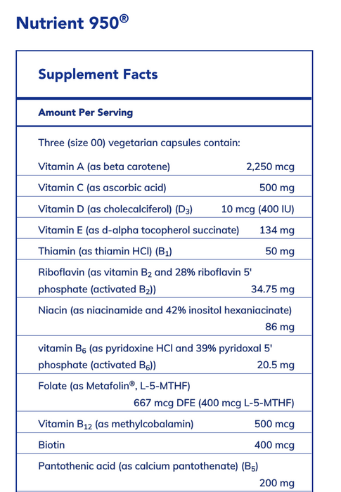 Nutrient 950-Vitamins & Supplements-Pure Encapsulations-90 Capsules-Pine Street Clinic