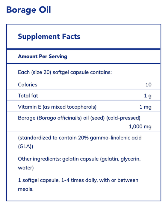 Borage Oil-Vitamins & Supplements-Pure Encapsulations-60 Softgels-Pine Street Clinic