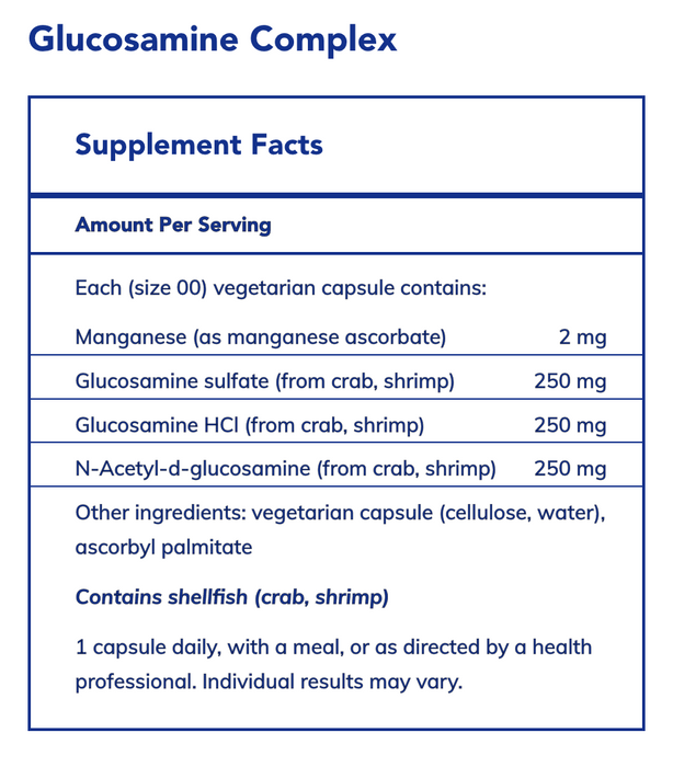 Glucosamine Complex (180 Capsules)-Vitamins & Supplements-Pure Encapsulations-Pine Street Clinic