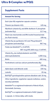 Ultra B-Complex w/ PQQ (60 Capsules)