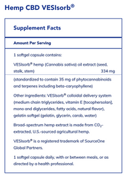 Hemp CBD VESIsorb (30 Softgels)