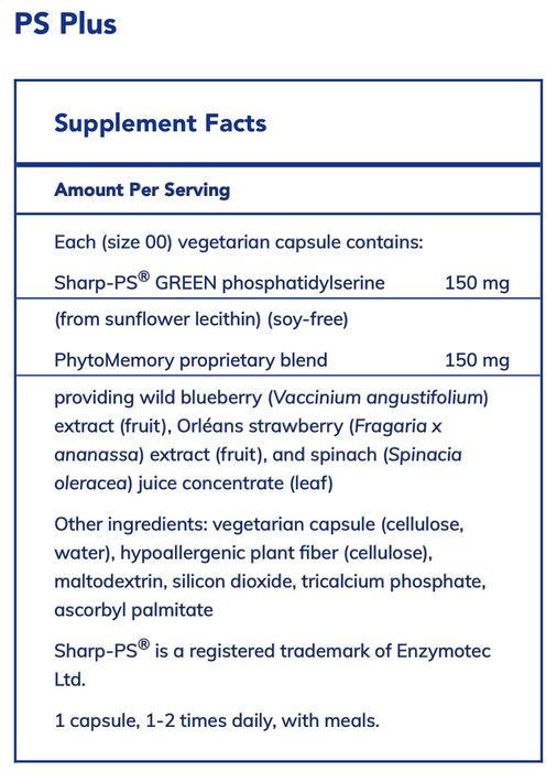 PS Plus (60 Capsules)-Vitamins & Supplements-Pure Encapsulations-Pine Street Clinic