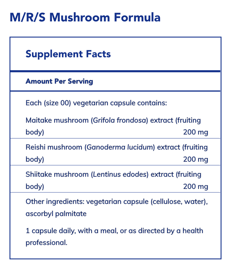 M/R/S Mushroom Formula (120 Capsules)