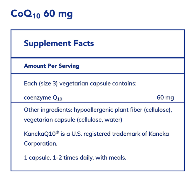 CoQ10 (60 mg)-Vitamins & Supplements-Pure Encapsulations-60 Capsules-Pine Street Clinic