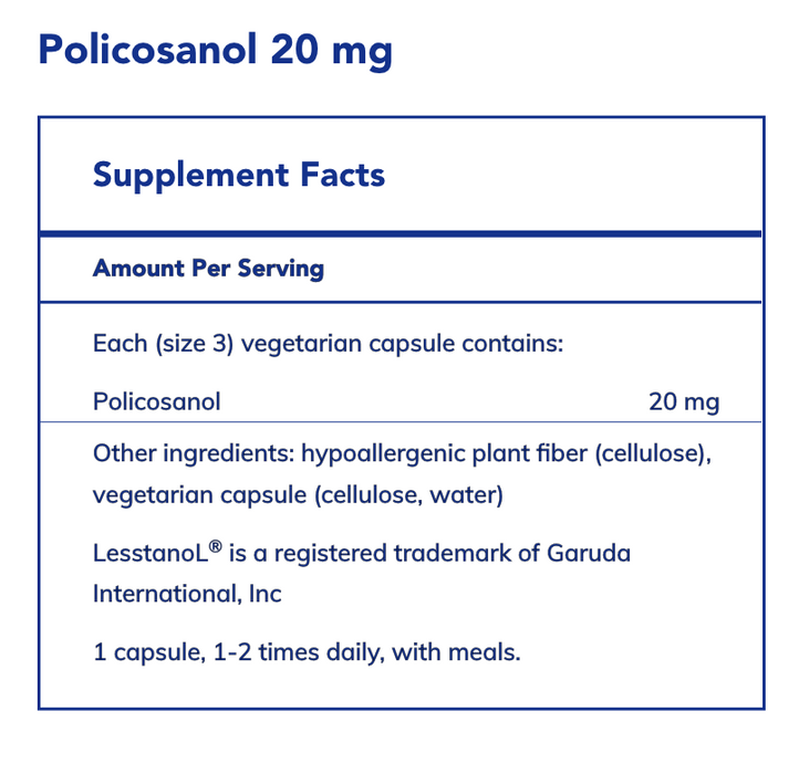 Policosanol (20 mg) (120 Capsules)