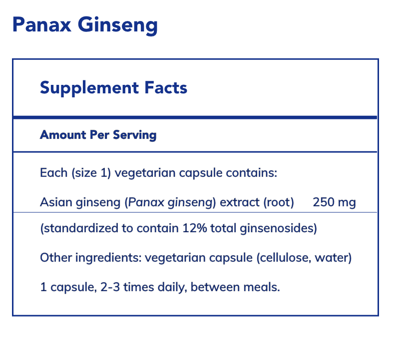 Panax Ginseng (120 Capsules)-Vitamins & Supplements-Pure Encapsulations-Pine Street Clinic