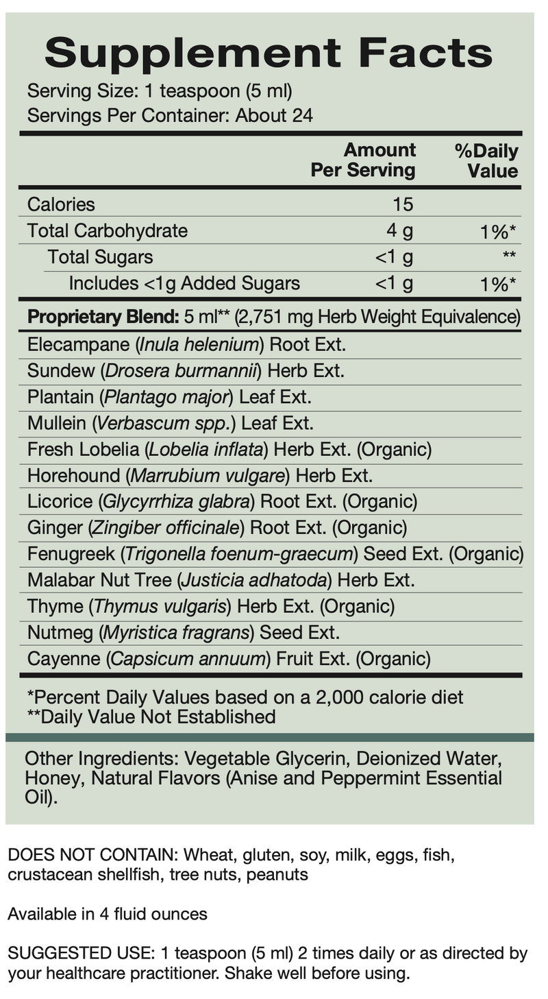 Lung & Bronchial Tonic (4 Fluid Ounces)