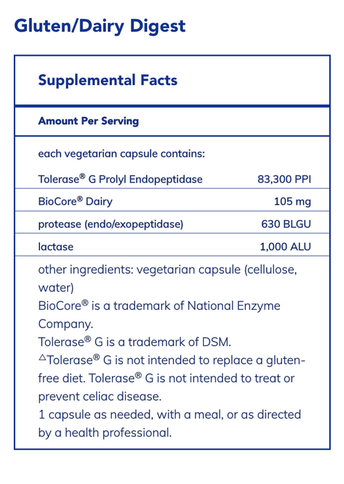 Gluten/Dairy Digest-Vitamins & Supplements-Pure Encapsulations-60 Capsules-Pine Street Clinic