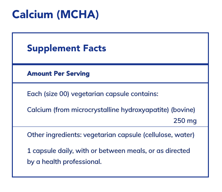Calcium (MCHA) (180 Capsules)