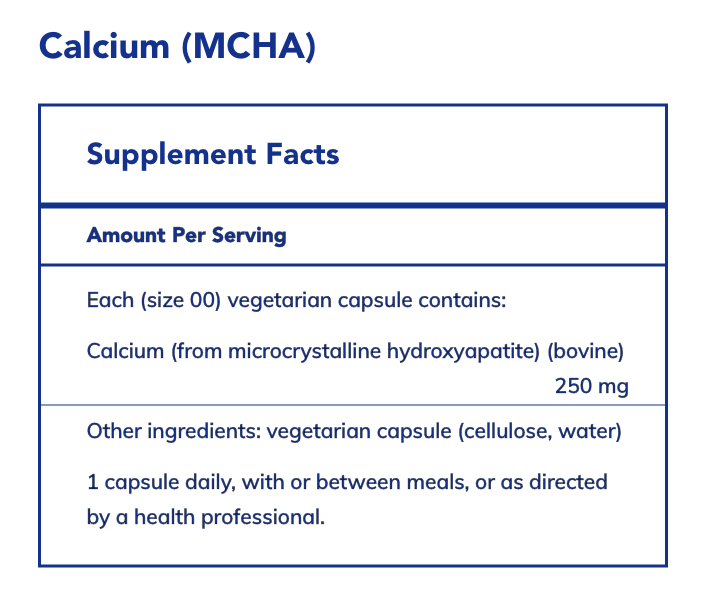Calcium (MCHA) (180 Capsules)-Vitamins & Supplements-Pure Encapsulations-Pine Street Clinic