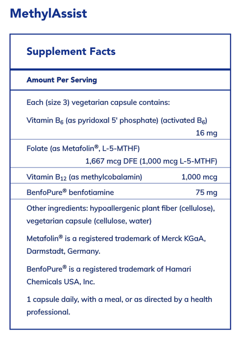 MethylAssist (90 Capsules)-Vitamins & Supplements-Pure Encapsulations-Pine Street Clinic