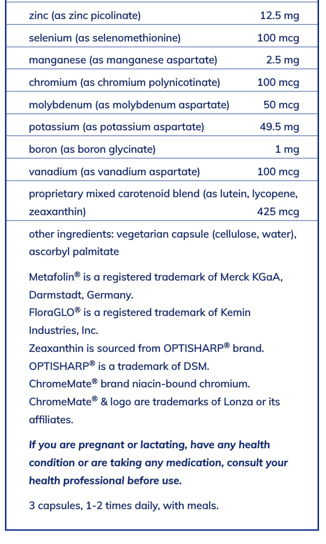 Nutrient 950 without Copper, Iron & Iodine (180 Capsules)