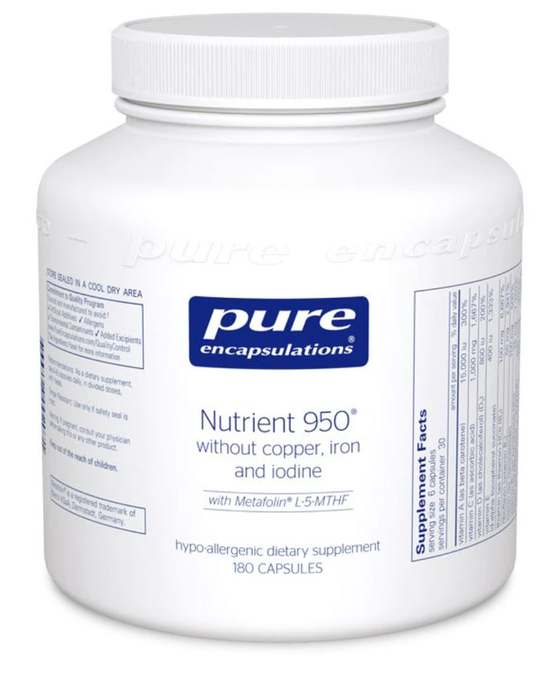 Nutrient 950 without Copper, Iron & Iodine (180 Capsules)