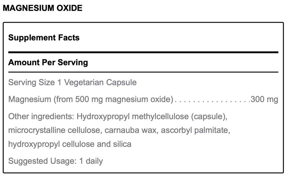 Magnesium Oxide (300 mg)