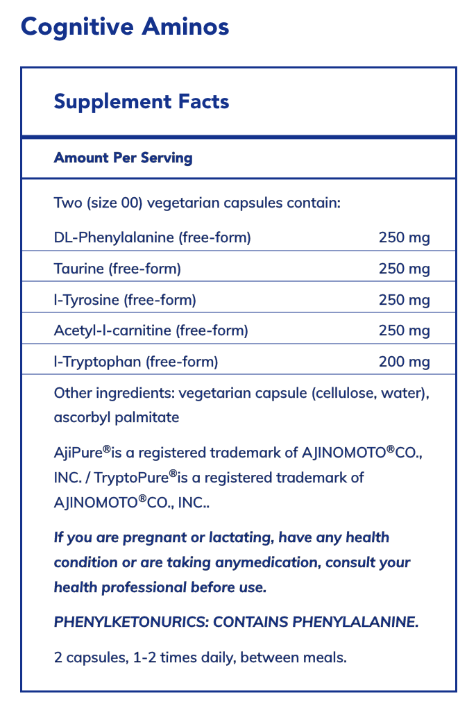 Cognitive Aminos (120 Capsules)