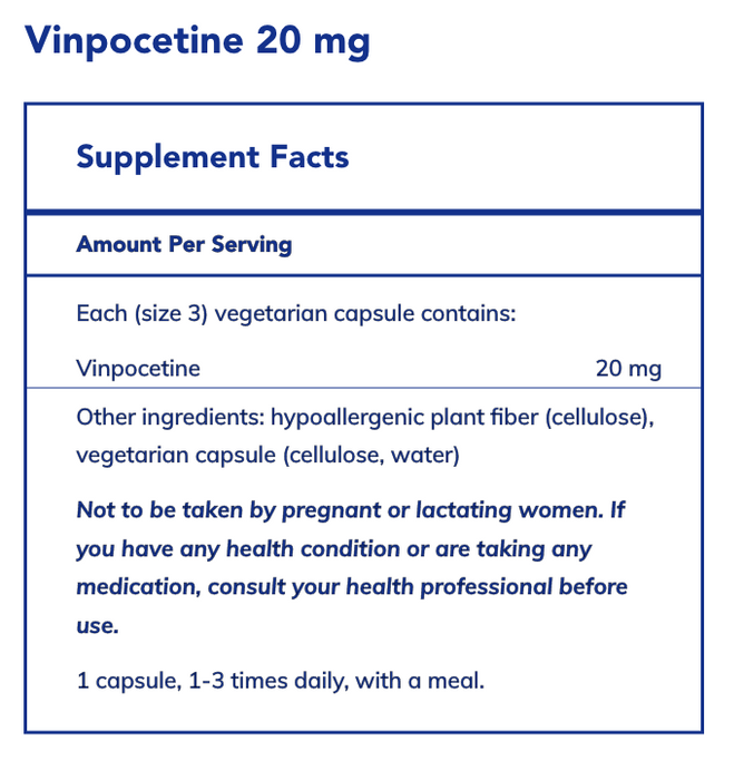 Vinpocetine (20 mg)-Vitamins & Supplements-Pure Encapsulations-120 Capsules-Pine Street Clinic