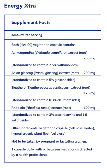 Energy Xtra-Vitamins & Supplements-Pure Encapsulations-60 Capsules-Pine Street Clinic