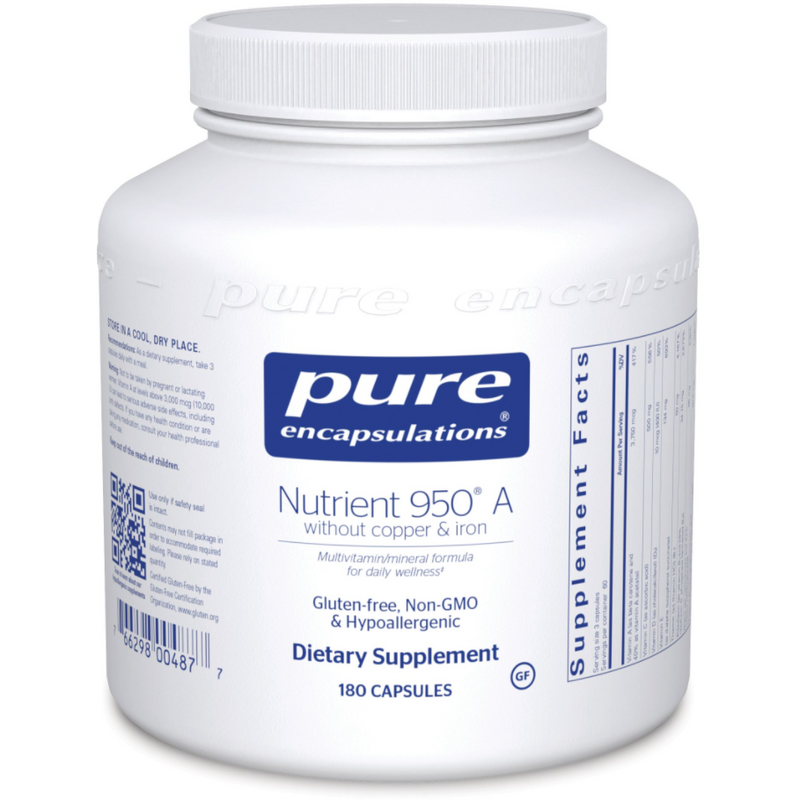 Nutrient 950 A Without Copper & Iron (180 Capsules)