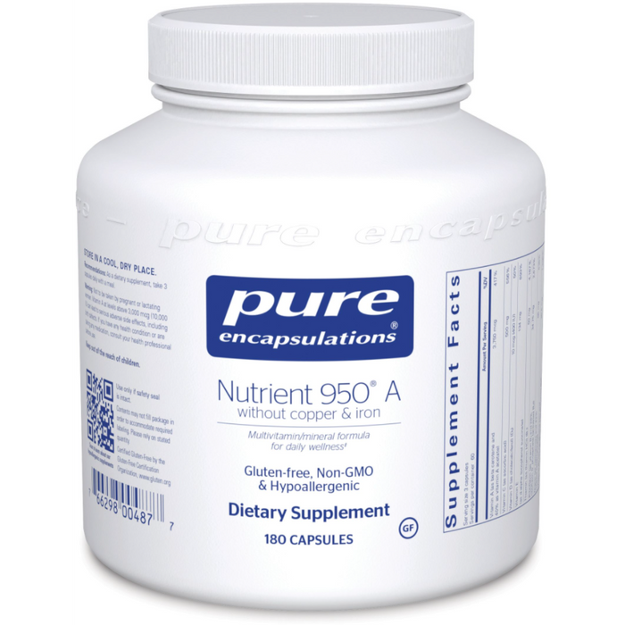 Nutrient 950 A Without Copper & Iron (180 Capsules)-Vitamins & Supplements-Pure Encapsulations-Pine Street Clinic