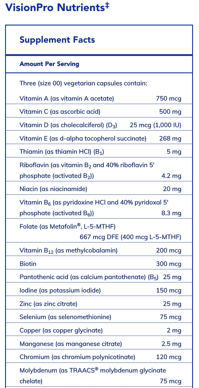 VisionPro Nutrients (90 Capsules)