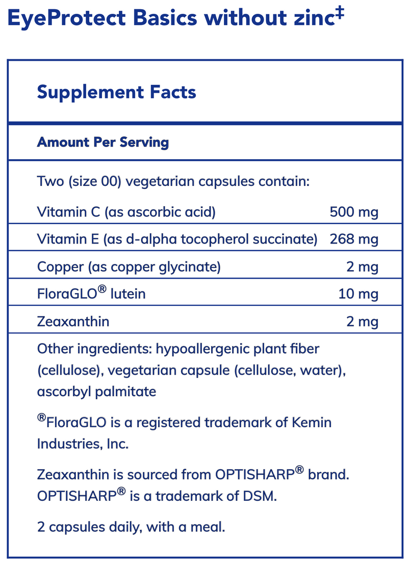 EyeProtect Basics (Without Zinc) (60 Capsules)