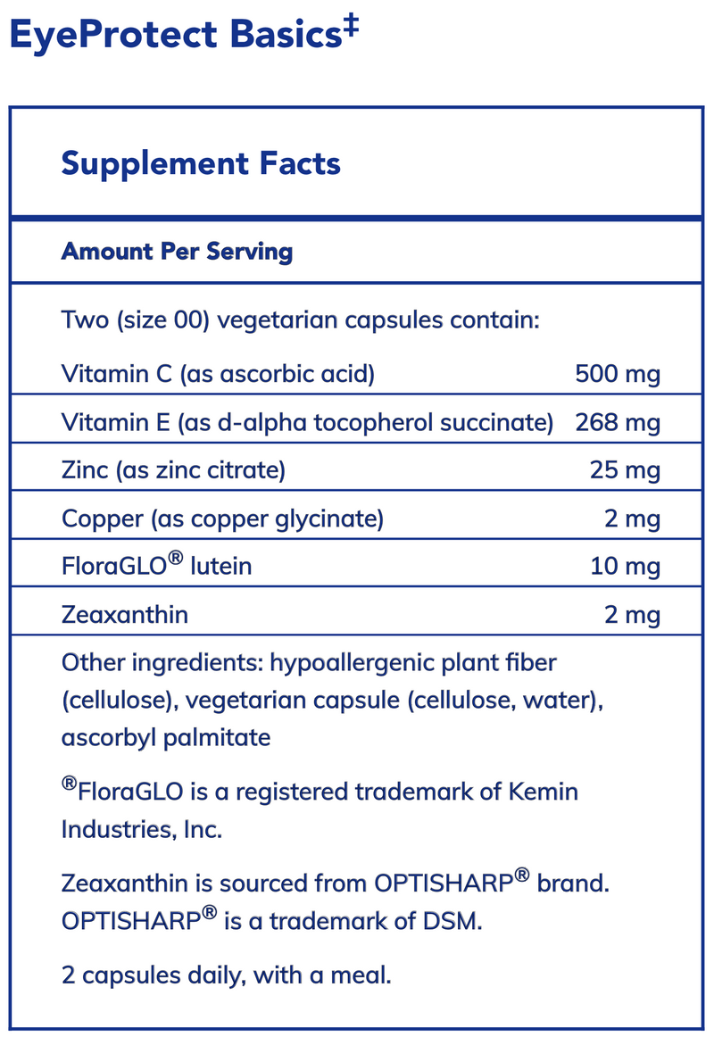 EyeProtect Basics (With Zinc) (60 Capsules)