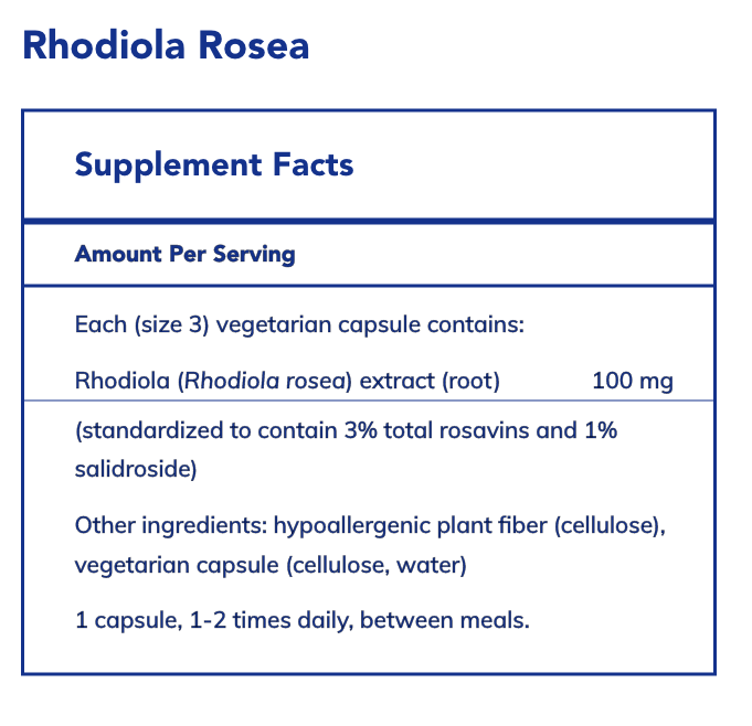 Rhodiola Rosea-Vitamins & Supplements-Pure Encapsulations-90 Softgels-Pine Street Clinic