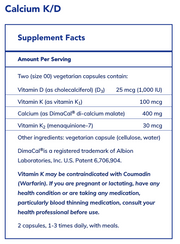 Calcium K/D (180 Capsules)