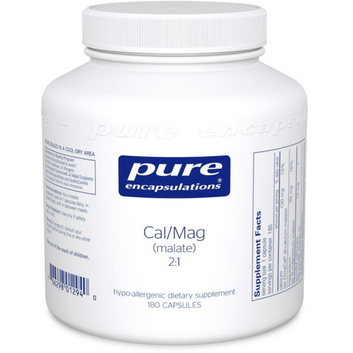 Calcium Magnesium (malate) 2:1 (180 Capsules)-Vitamins & Supplements-Pure Encapsulations-Pine Street Clinic