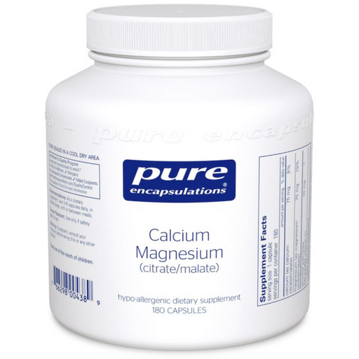 Calcium Magnesium (citrate/malate) (180 Capsules)-Vitamins & Supplements-Pure Encapsulations-Pine Street Clinic