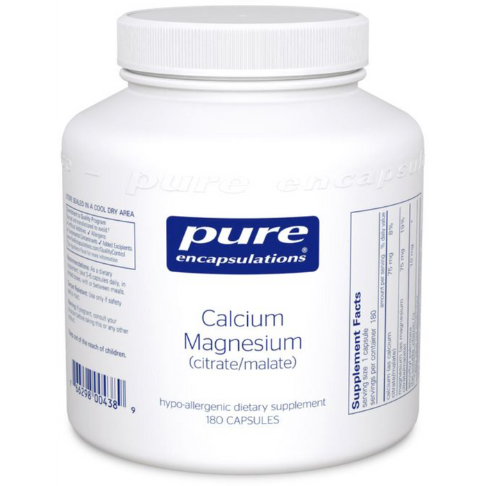 Calcium Magnesium (citrate/malate) (180 Capsules)-Vitamins & Supplements-Pure Encapsulations-Pine Street Clinic