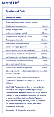 Mineral 650 (180 Capsules)