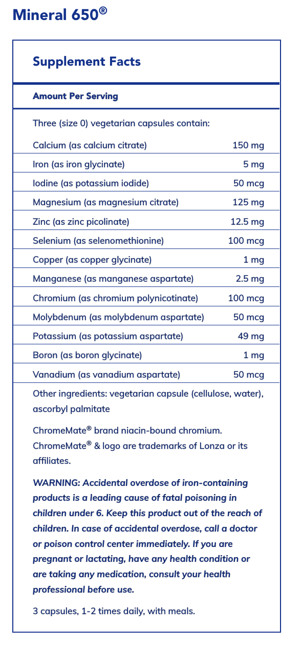 Mineral 650 (180 Capsules)