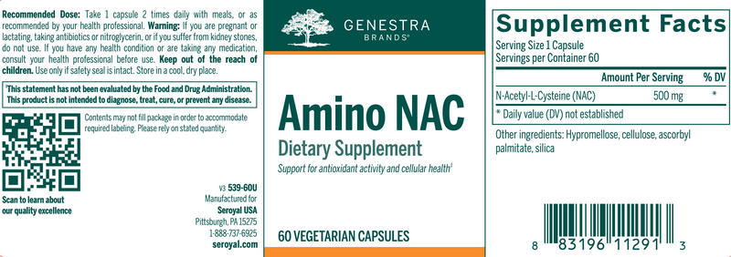Amino NAC (500 mg) (60 Capsules)