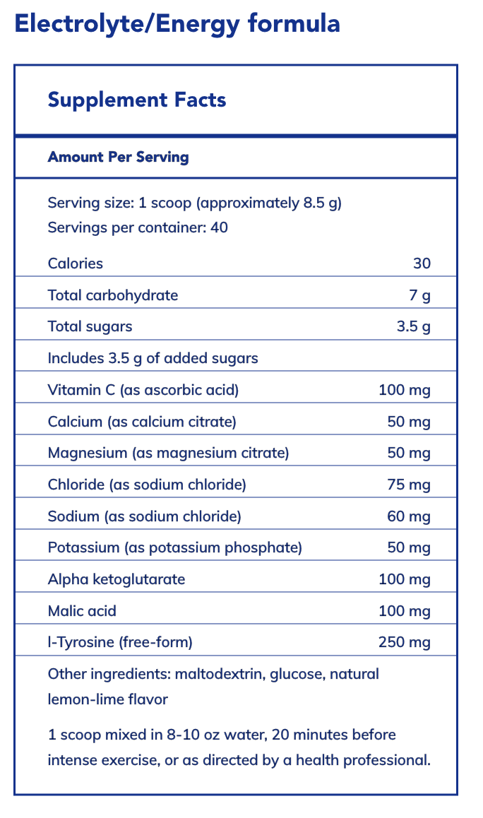 Electrolyte/Energy Formula (340 Grams)